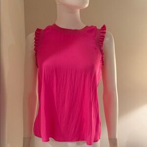 Skies are Blue Pink Ruffle Sleeve Top
